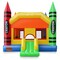 Cloud 9 Crayon Bounce House with Blower - Large Inflatable Bouncer for Kids with Slide